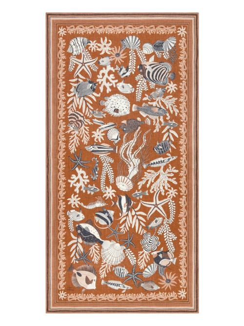 sciarpa donna 100x190 fantasia neptune cuoio